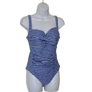 NipTuck multi fit cup Twist Front one piece striped Swim multicolor size 10